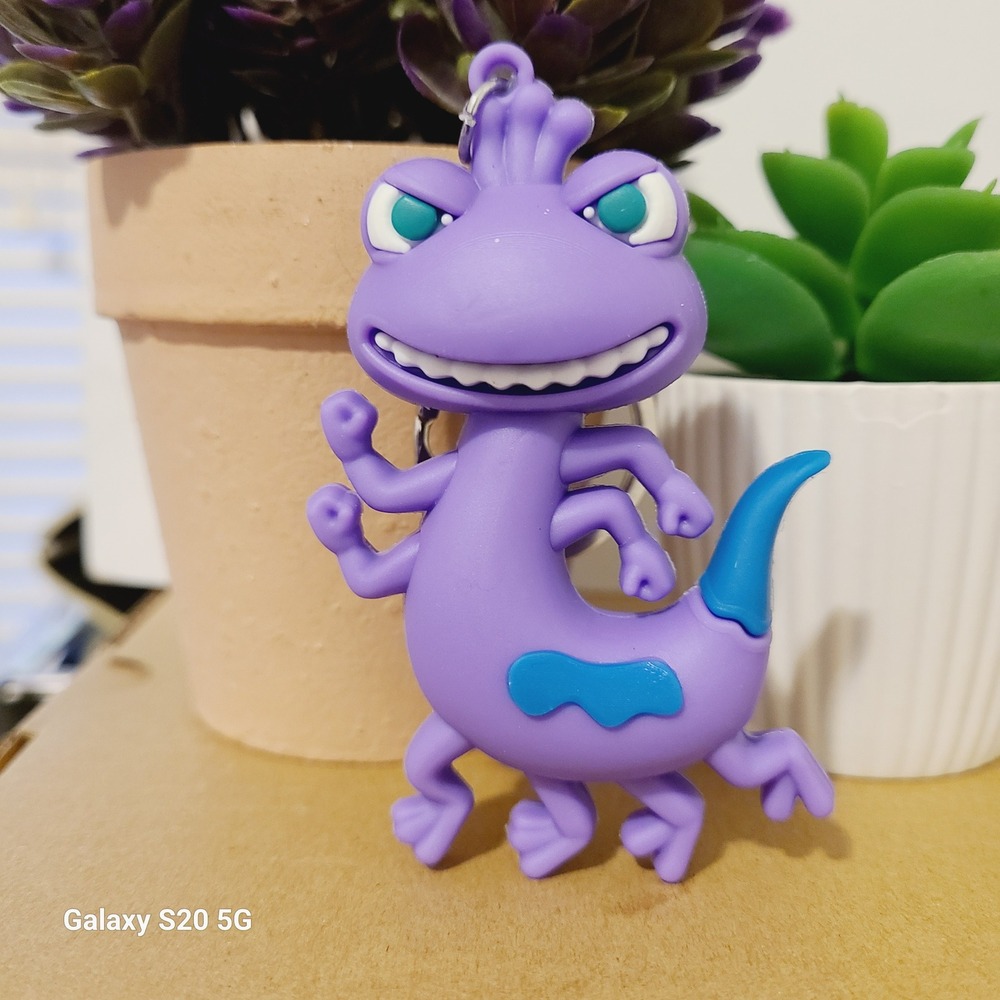 Purple Monster Keychain Toy Character Accessory